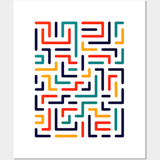 Geometric colorful Posters and Art